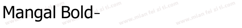Mangal Bold字体转换